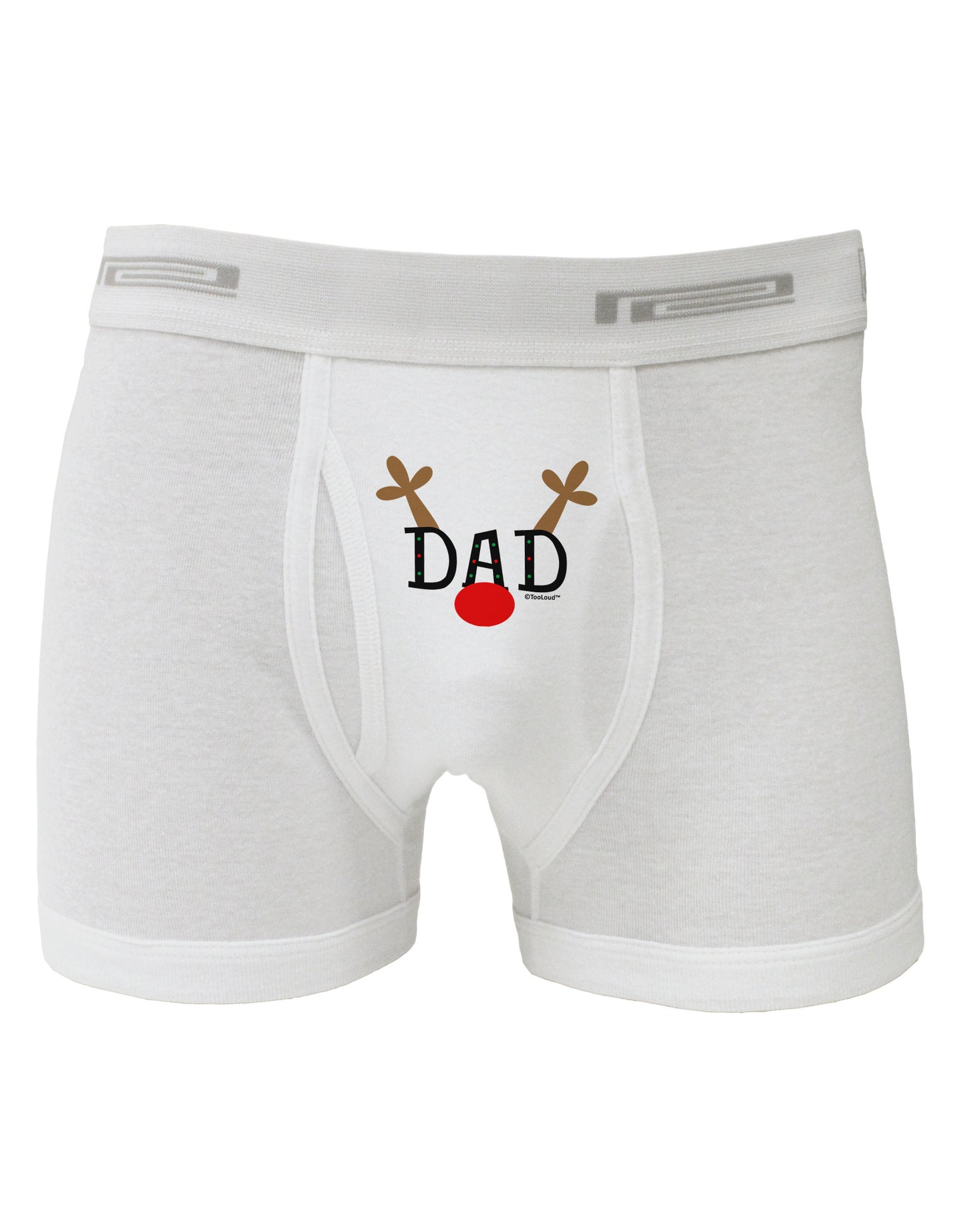 Matching Family Christmas Design - Reindeer - Dad Boxer Briefs by TooLoud-Boxer Briefs-TooLoud-White-Small-Davson Sales
