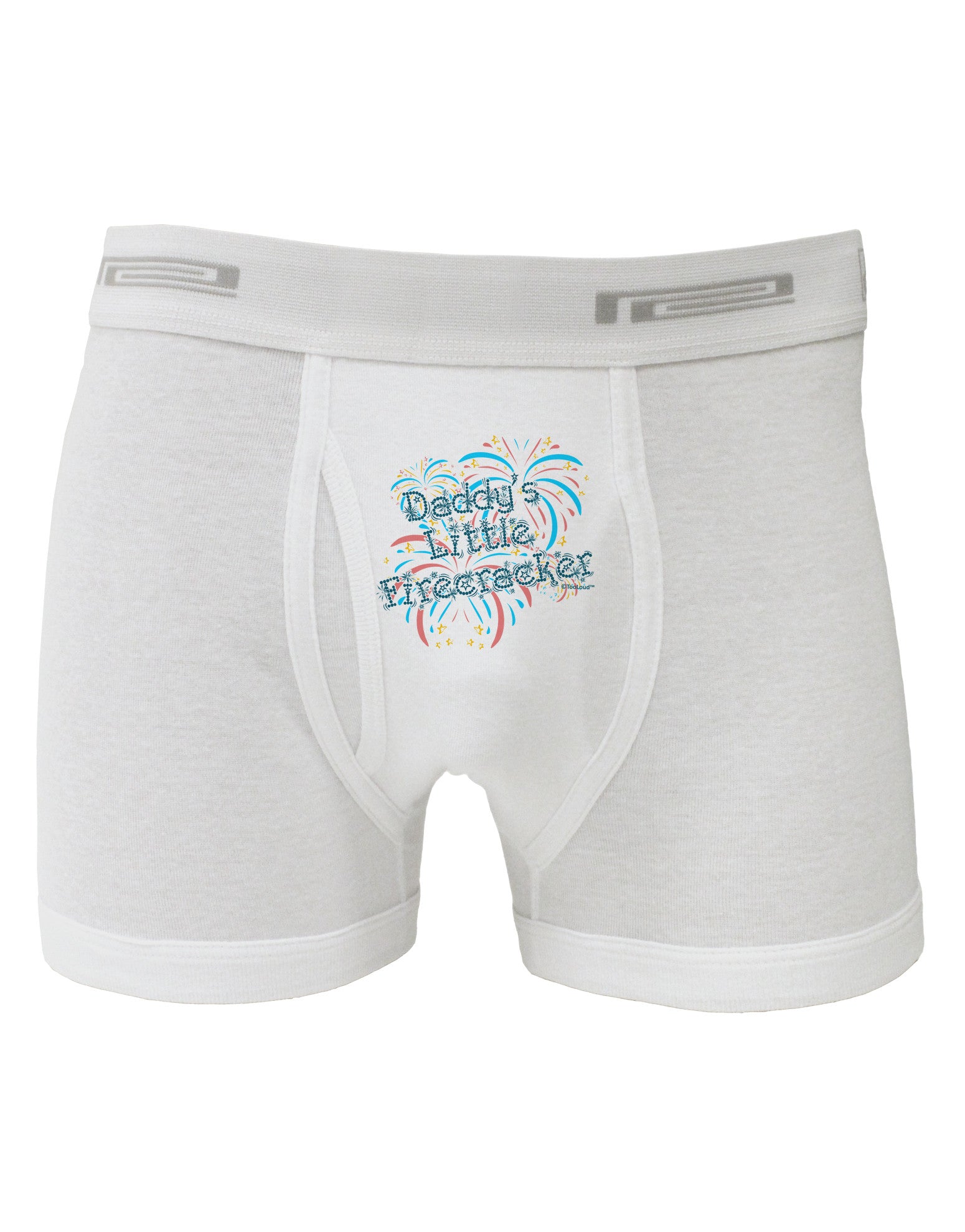 Daddy's Little Firecracker Boxer Briefs-Boxer Briefs-TooLoud-White-Small-Davson Sales