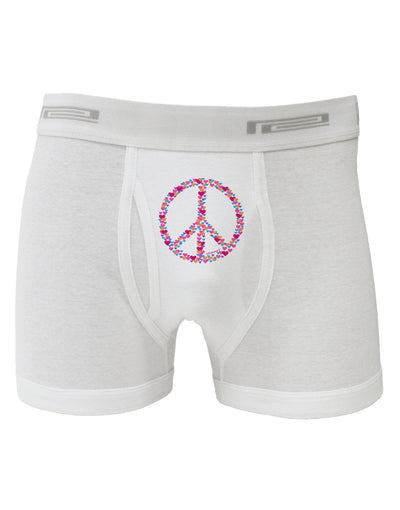 Peace Sign Hearts Boxer Briefs-Boxer Briefs-TooLoud-White-Small-Davson Sales