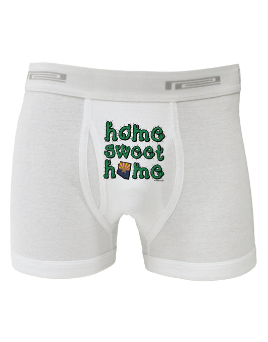 Home Sweet Home - Arizona - Cactus and State Flag Boxer Briefs by TooLoud-Boxer Briefs-TooLoud-White-Small-Davson Sales