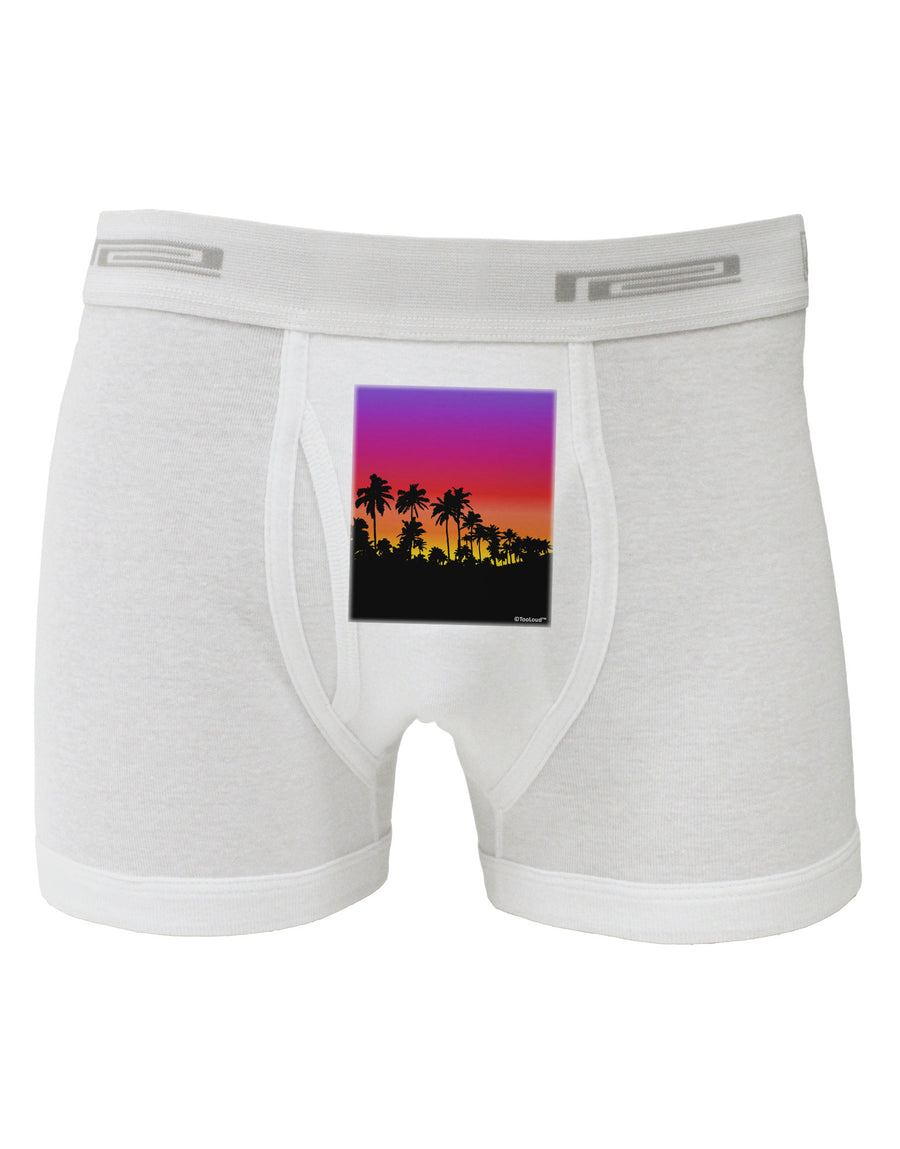 Palm Trees and Sunset Design Boxer Briefs by TooLoud-Boxer Briefs-TooLoud-White-Small-Davson Sales