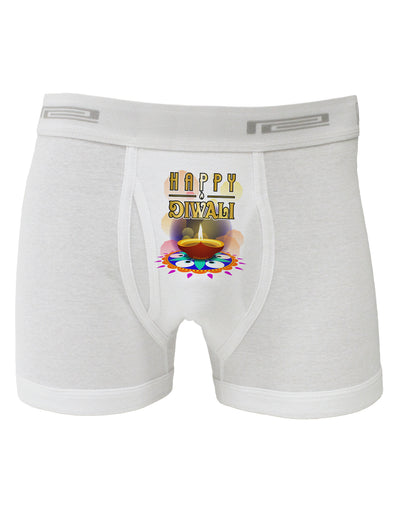 Happy Diwali - Rangoli and Diya Boxer Briefs by-Boxer Briefs-TooLoud-White-Small-Davson Sales