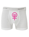 Pink Distressed Feminism Symbol Boxer Briefs-Boxer Briefs-TooLoud-White-Small-Davson Sales
