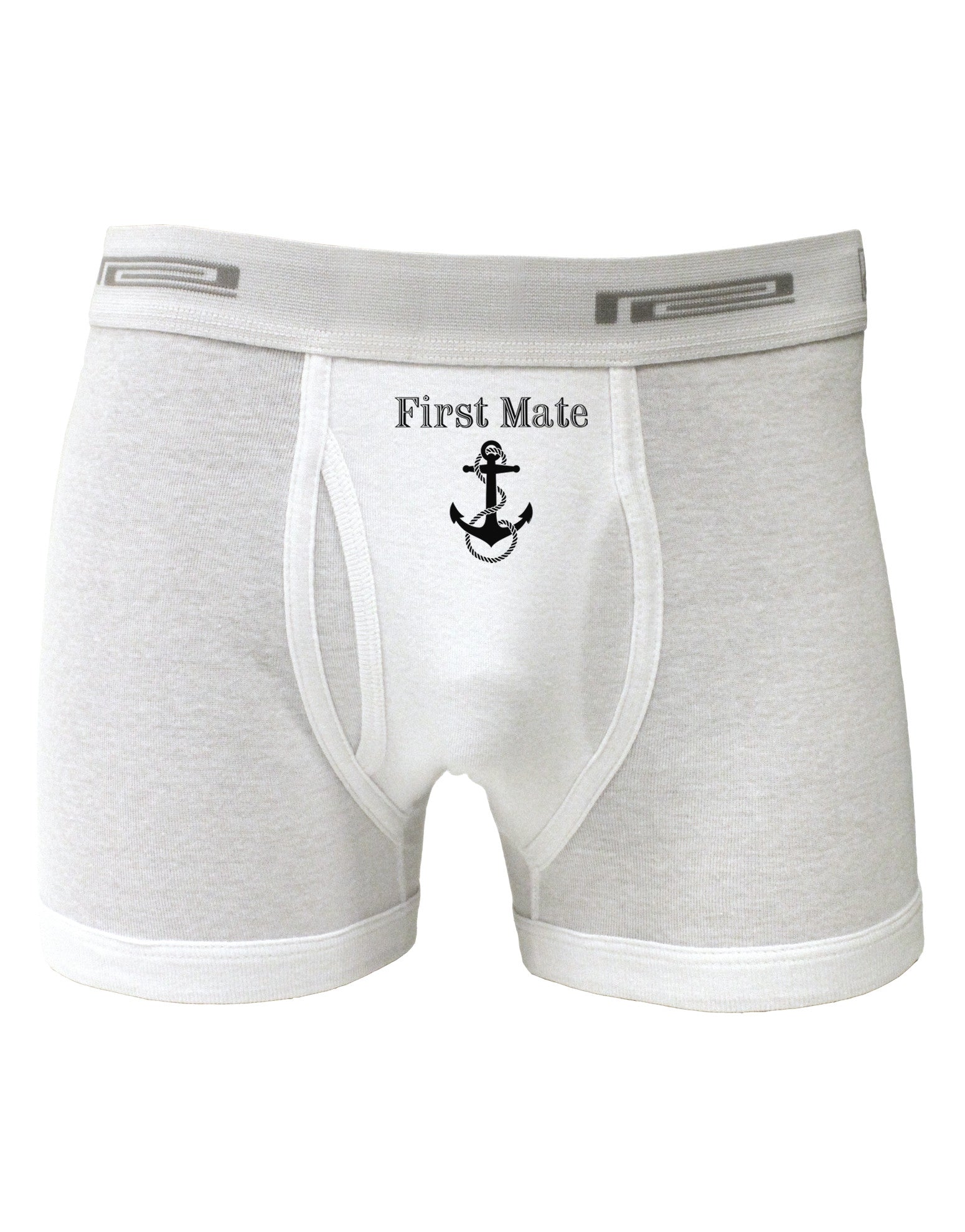 Ship First Mate Nautical Anchor Boating Boxer Briefs-Boxer Briefs-TooLoud-White-Small-Davson Sales
