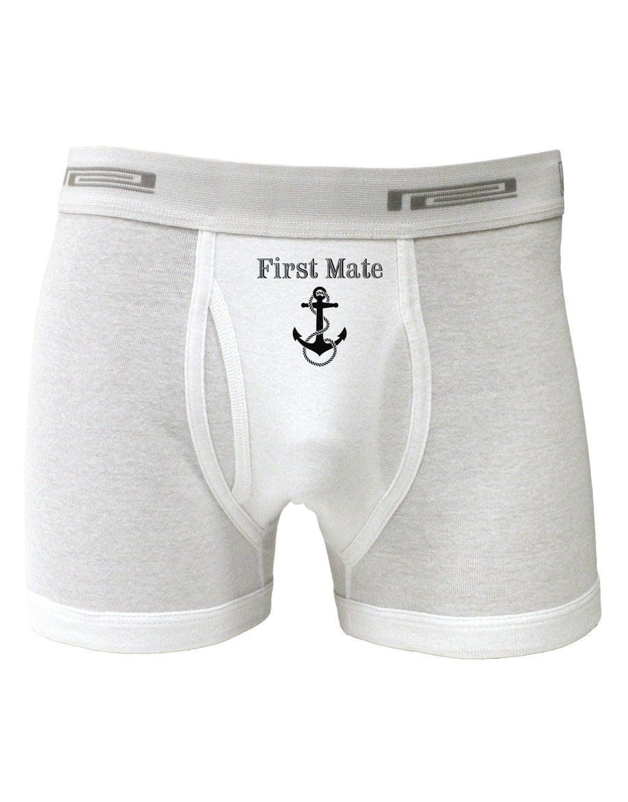 Ship First Mate Nautical Anchor Boating Boxer Briefs-Boxer Briefs-TooLoud-White-Small-Davson Sales