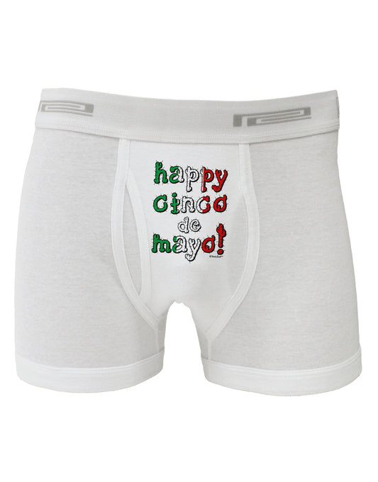 Happy Cinco de Mayo - Cactus Design Boxer Briefs by TooLoud-Boxer Briefs-TooLoud-White-Small-Davson Sales