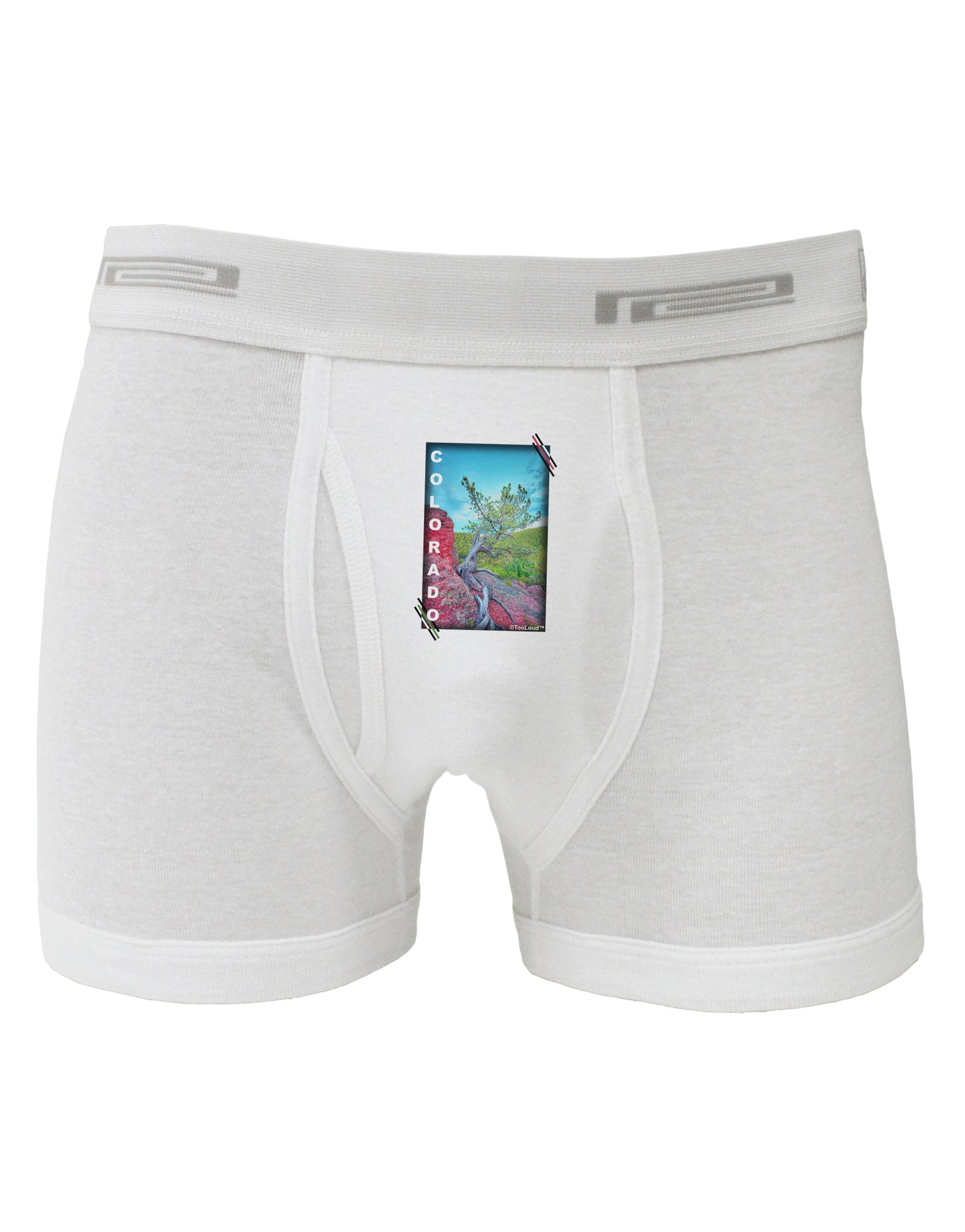 CO Cliffside Tree Text Boxer Briefs-Boxer Briefs-TooLoud-White-Small-Davson Sales