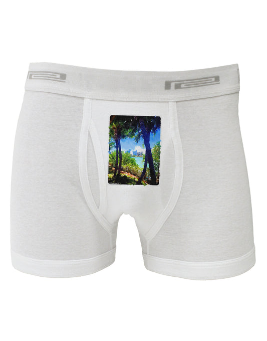 TooLoud Tropical Skyline Boxer Briefs-Boxer Briefs-TooLoud-White-Small-Davson Sales