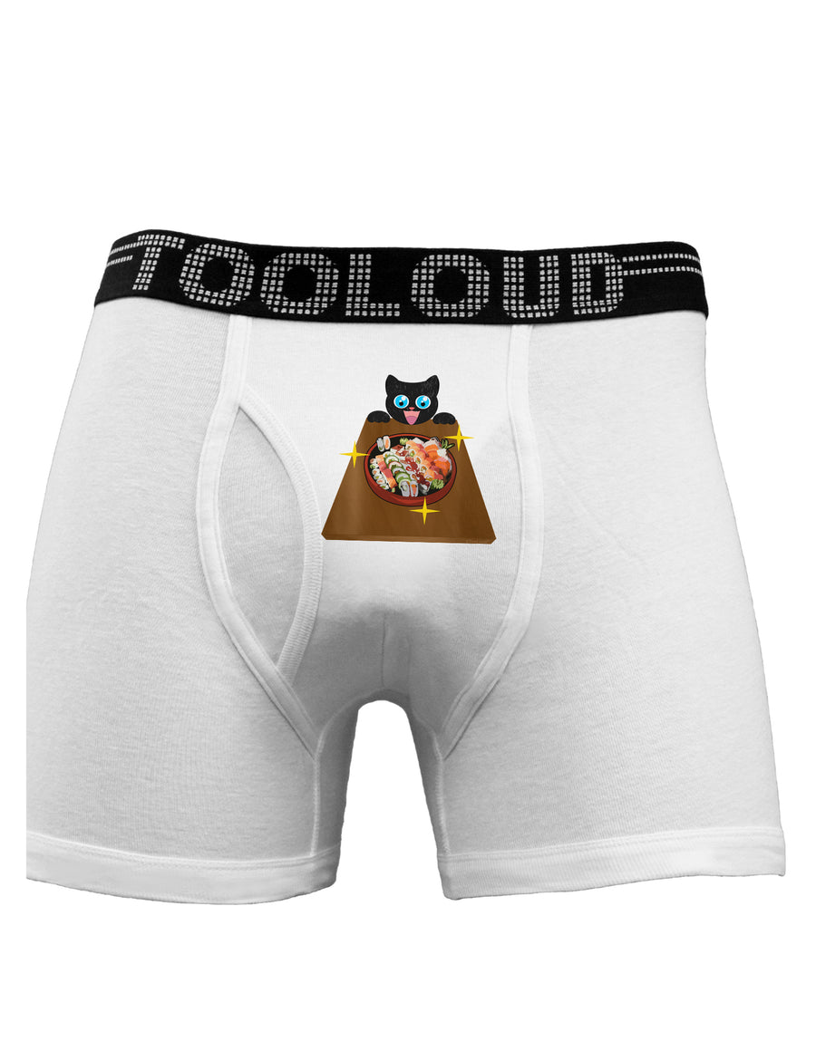 Anime Cat Loves Sushi Boxer Briefs by TooLoud-Boxer Briefs-TooLoud-White-Small-Davson Sales