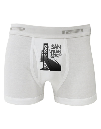 San Francisco Text Bay Bridge Boxer Briefs-Boxer Briefs-TooLoud-White-Small-Davson Sales