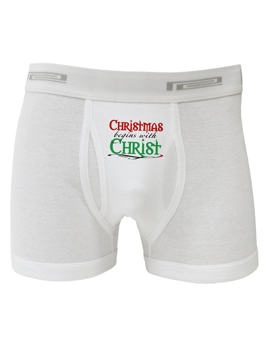 Begins With Christ Text Boxer Briefs-Boxer Briefs-TooLoud-White-XXX-Large-Davson Sales