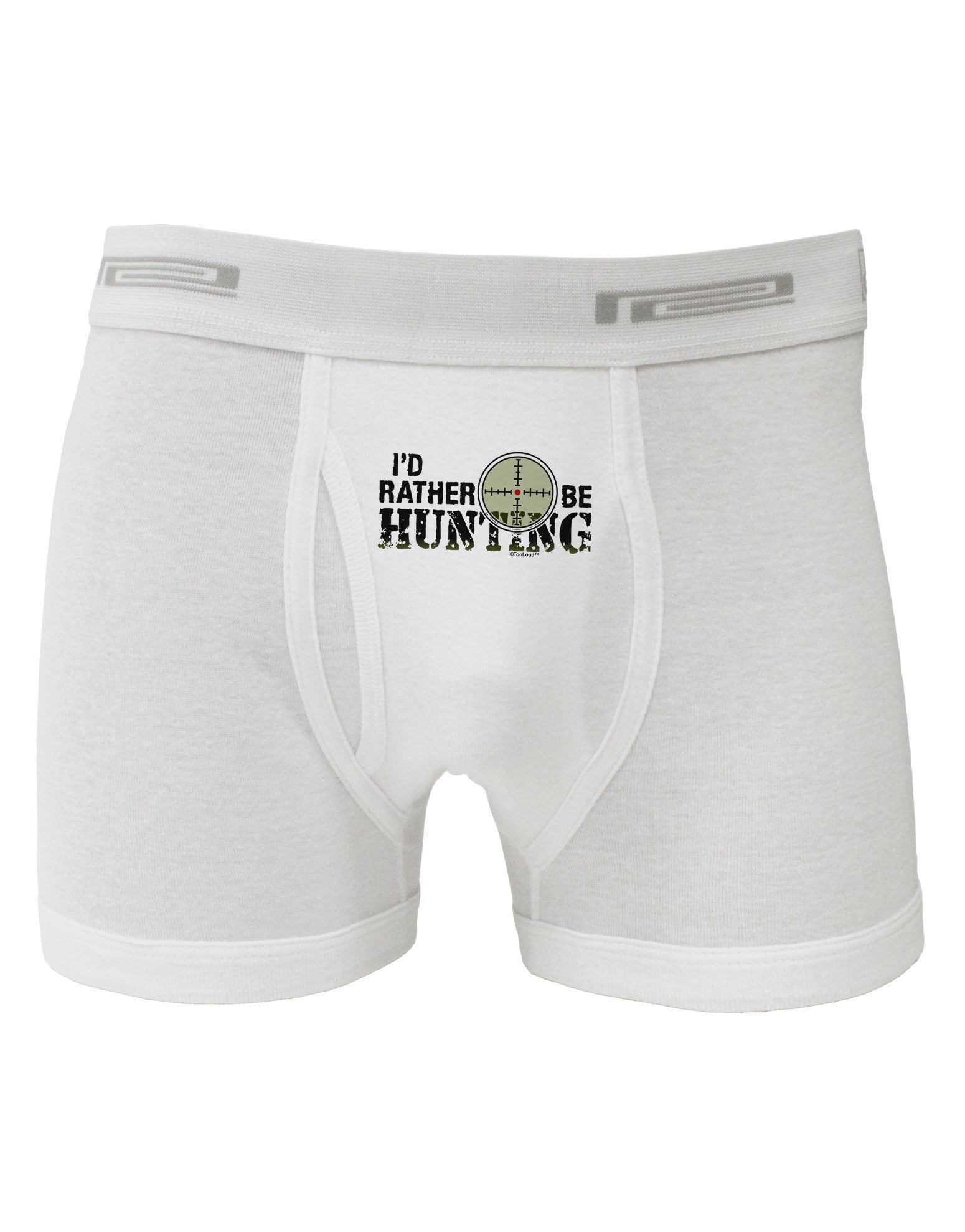I'd Rather Be Hunting Boxer Briefs-Boxer Briefs-TooLoud-White-Small-Davson Sales