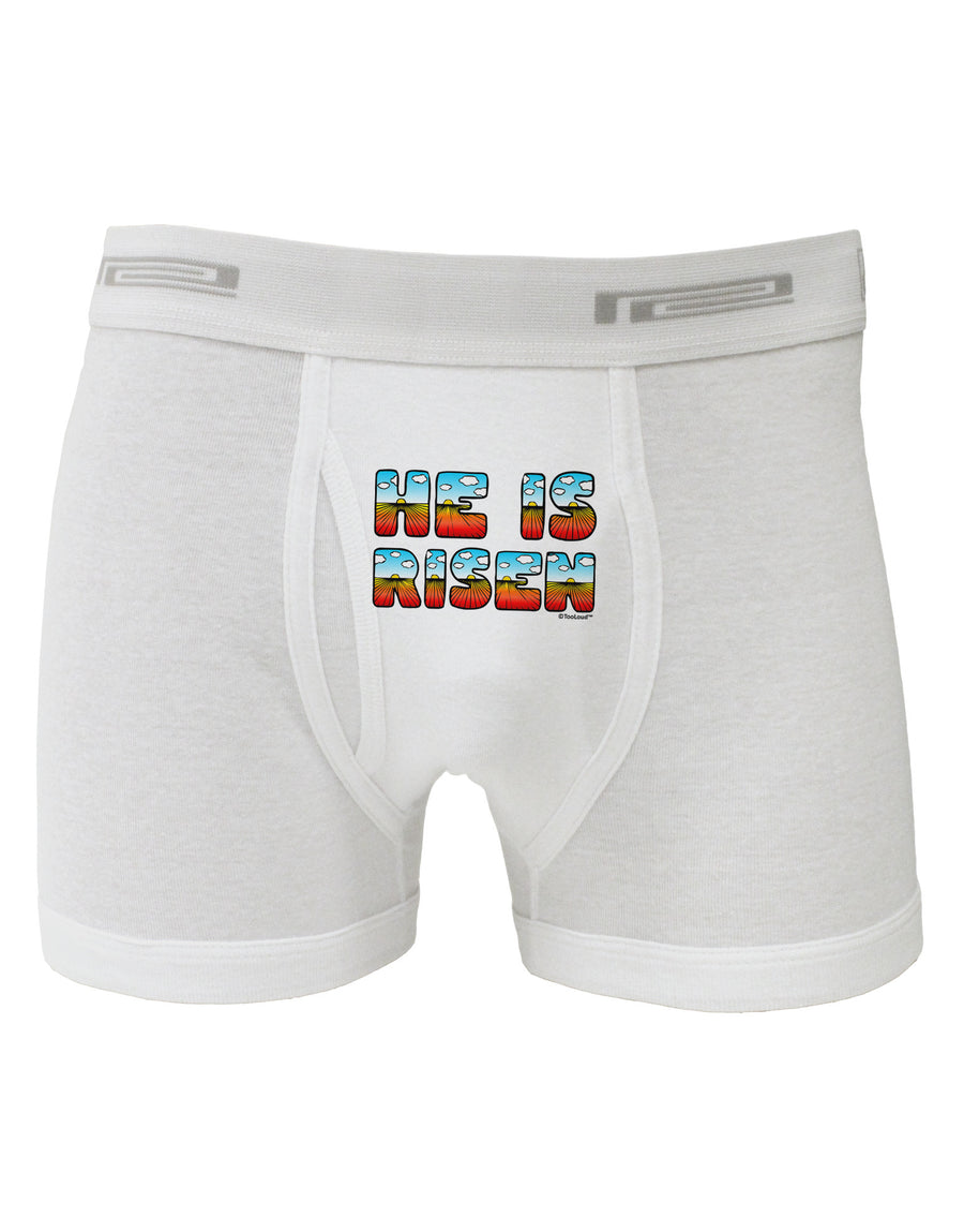 He Is Risen - Easter - Sunrise Letters Boxer Briefs-Boxer Briefs-TooLoud-White-Small-Davson Sales