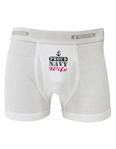 Proud Navy Wife Boxer Briefs-Boxer Briefs-TooLoud-White-Small-Davson Sales