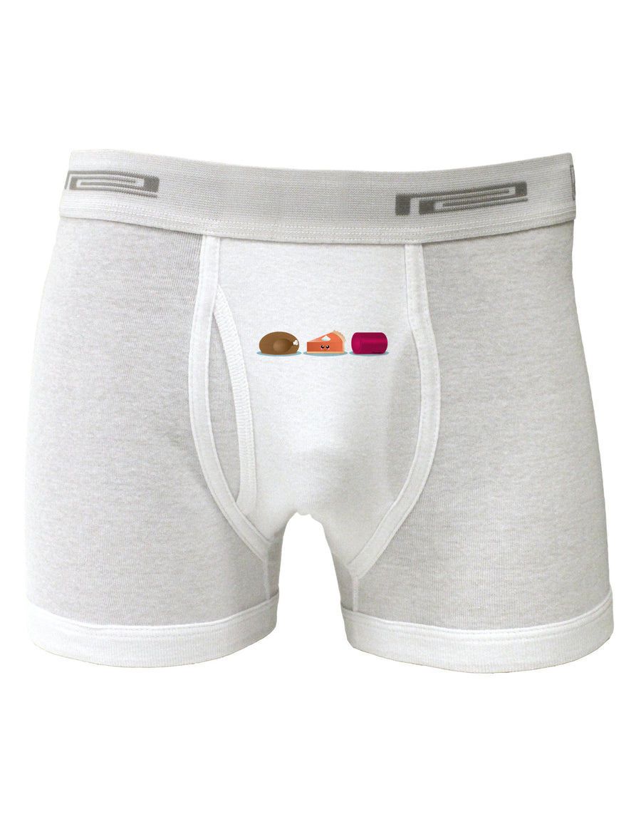 Cute Thanksgiving Food Boxer Briefs-Boxer Briefs-TooLoud-White-Small-Davson Sales