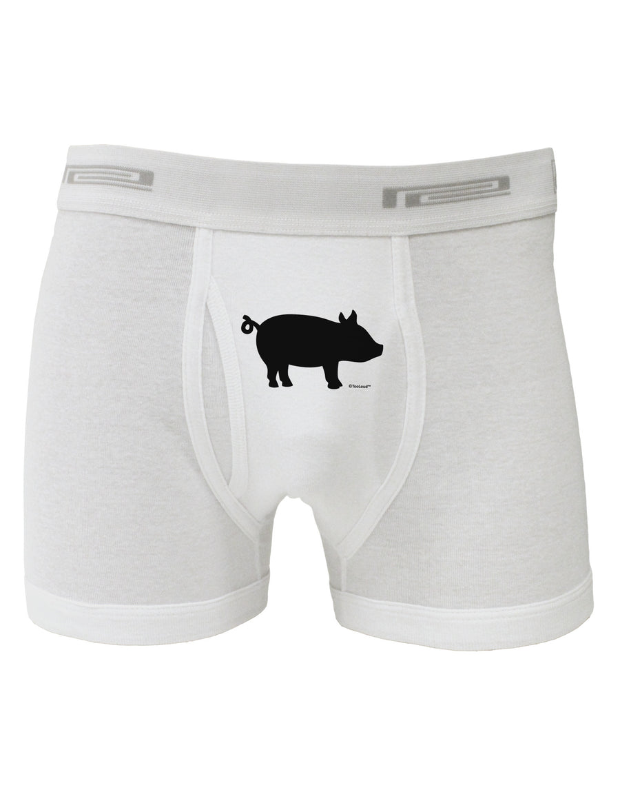 Pig Silhouette Design Boxer Briefs by TooLoud-Boxer Briefs-TooLoud-White-Small-Davson Sales