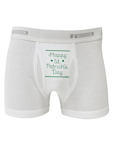 Happy St Patricks Day Clovers Boxer Briefs-Boxer Briefs-TooLoud-White-Small-Davson Sales