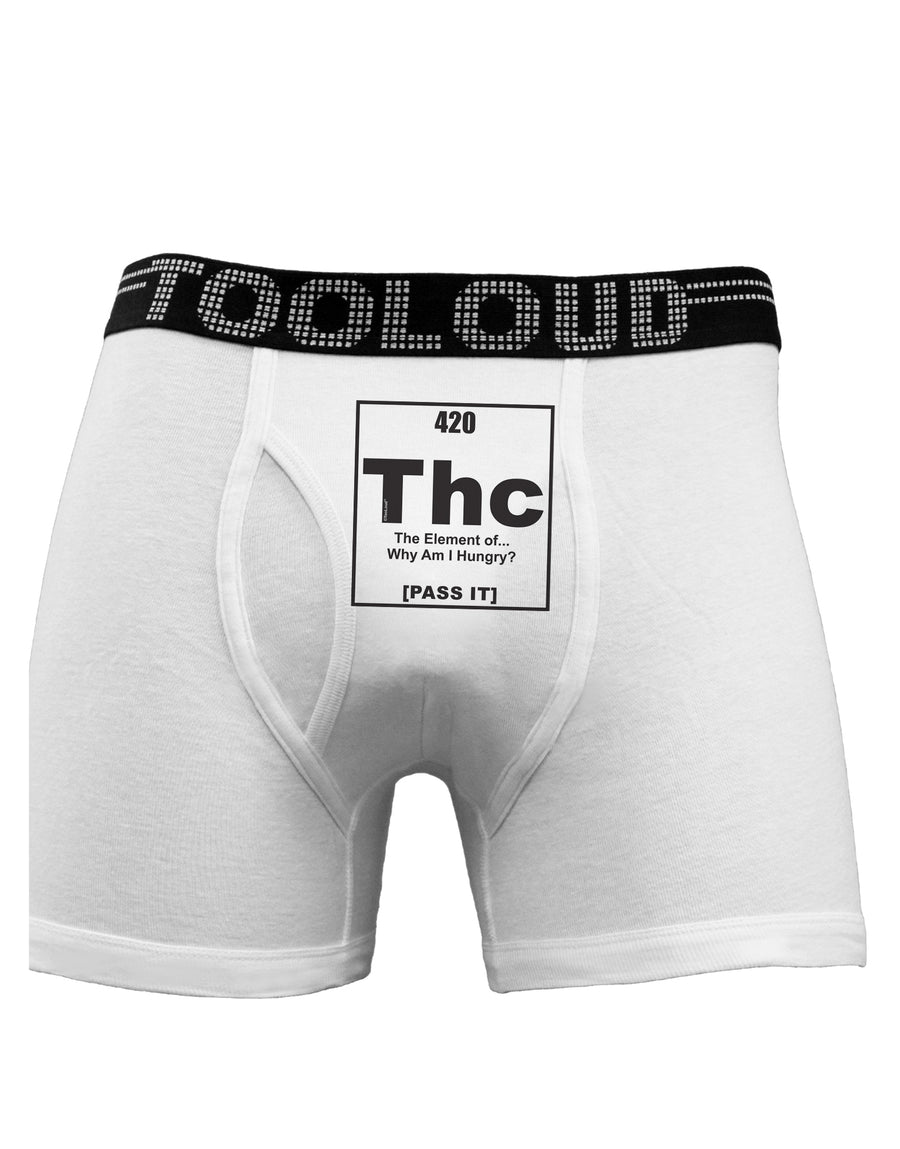 420 Element THC Funny Stoner Boxer Briefs by TooLoud-Boxer Briefs-TooLoud-White-Small-Davson Sales
