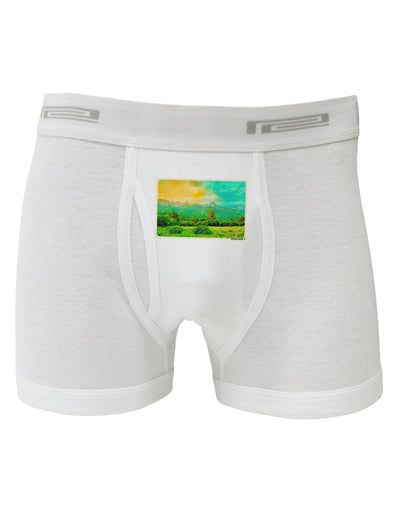 Mountain Sunset Watercolor Boxer Briefs-Boxer Briefs-TooLoud-White-Small-Davson Sales