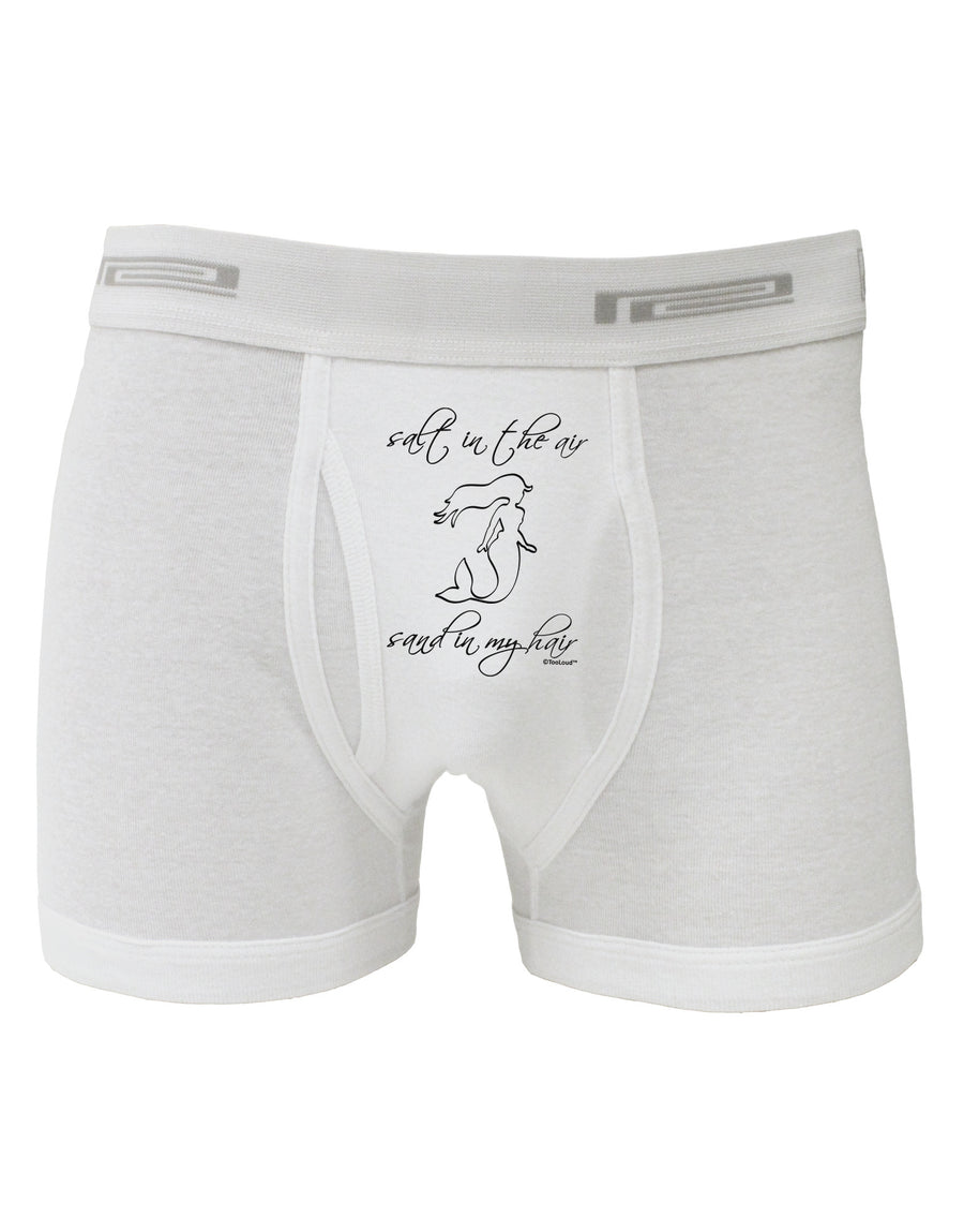 Salt in the Air Sand in My Hair - Mermaid Boxer Briefs-Boxer Briefs-TooLoud-White-Small-Davson Sales