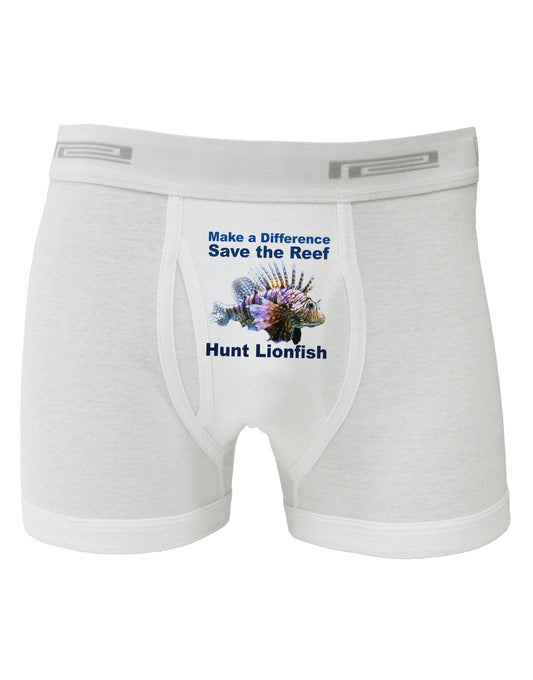 Save the Reef - Hunt Lionfish Boxer Briefs-Boxer Briefs-TooLoud-White-Small-Davson Sales