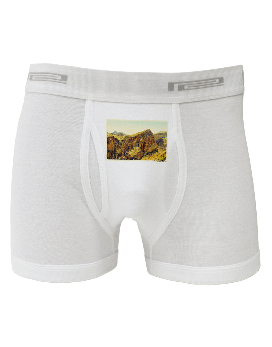 Arizona Mountains Watercolor Boxer Briefs-Boxer Briefs-TooLoud-White-Small-Davson Sales