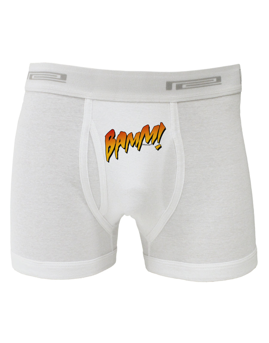 Onomatopoeia BAMM Boxer Briefs-Boxer Briefs-TooLoud-White-Small-Davson Sales