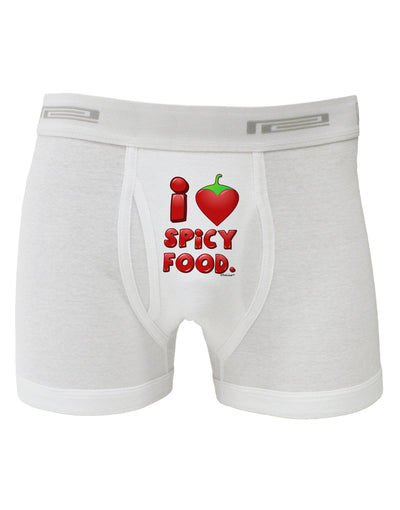 I Heart Spicy Food Boxer Briefs-Boxer Briefs-TooLoud-White-Small-Davson Sales