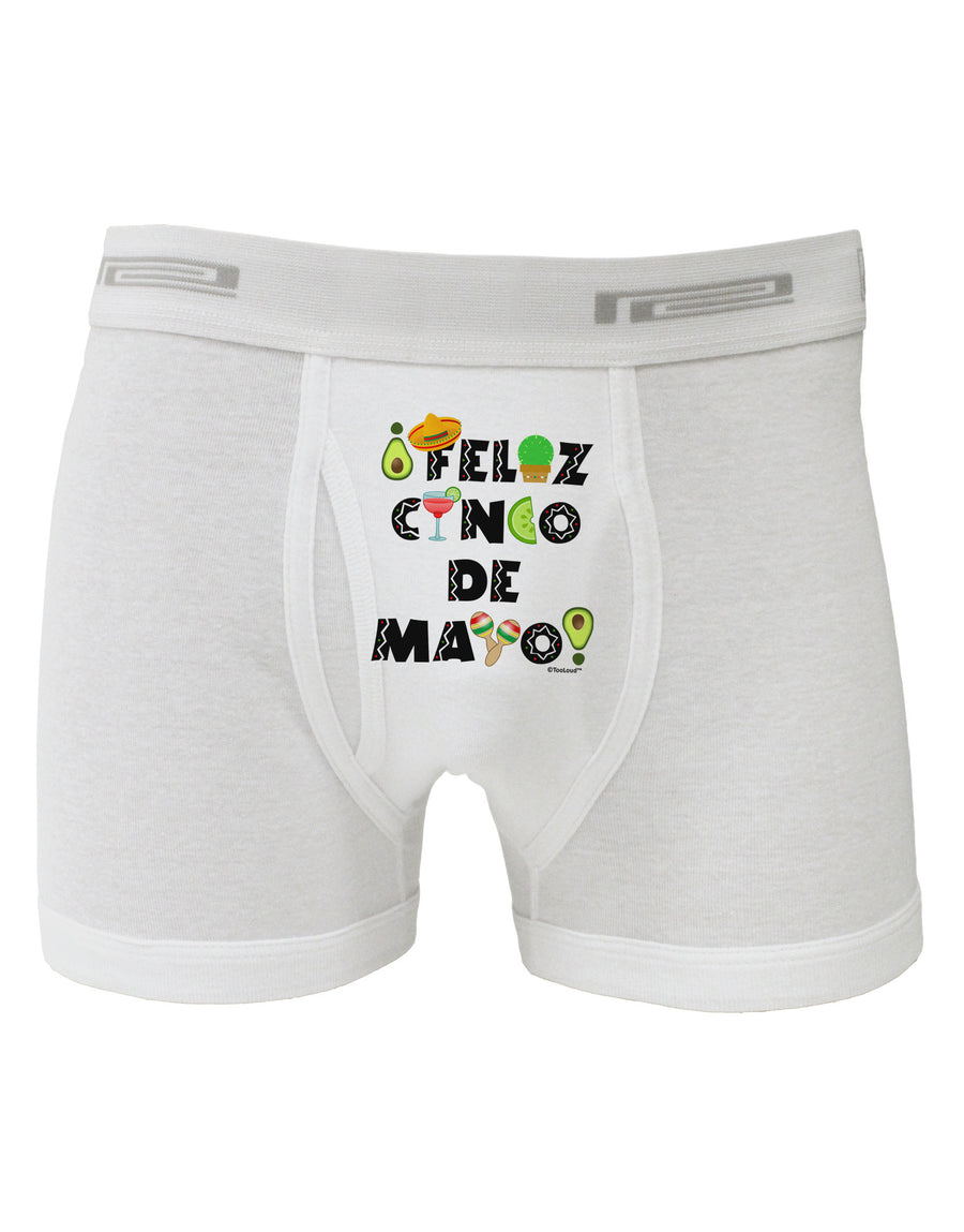 Feliz Cinco de Mayo - Fiesta Icons Boxer Briefs by TooLoud-Boxer Briefs-TooLoud-White-Small-Davson Sales