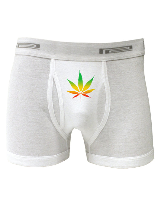 Marijuana Leaf Rastafarian Colors Boxer Briefs-Boxer Briefs-TooLoud-White-Small-Davson Sales