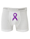 Crohn’s Disease Awareness Ribbon - Purple Boxer Briefs-Boxer Briefs-TooLoud-White-Small-Davson Sales