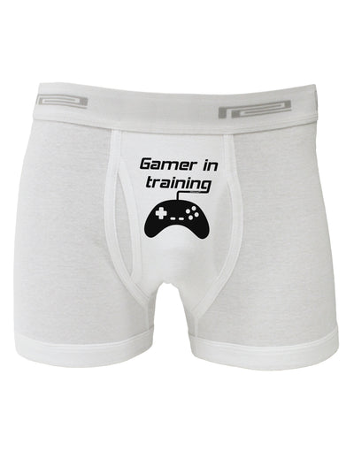 Gamer In Training BnW Boxer Briefs-Boxer Briefs-TooLoud-White-Small-Davson Sales