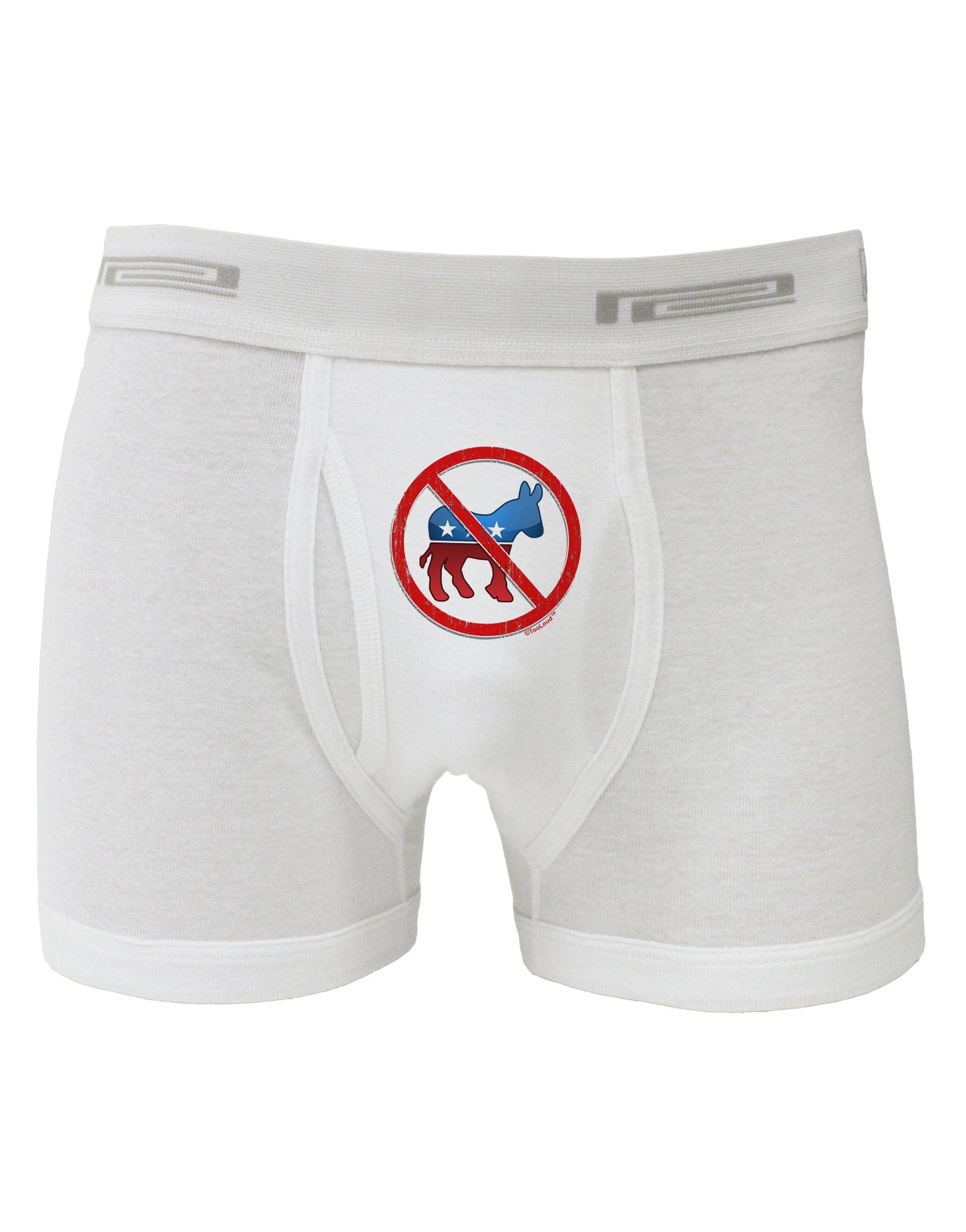 Distressed No Democrats Sign Boxer Briefs-Boxer Briefs-TooLoud-White-Small-Davson Sales