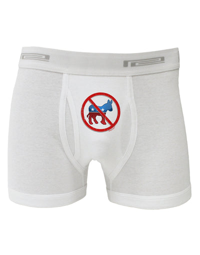 Distressed No Democrats Sign Boxer Briefs-Boxer Briefs-TooLoud-White-Small-Davson Sales