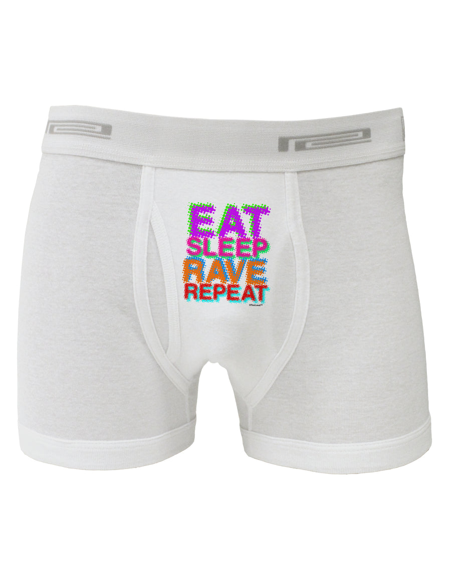 Eat Sleep Rave Repeat Color Boxer Briefs by TooLoud-Boxer Briefs-TooLoud-White-Small-Davson Sales