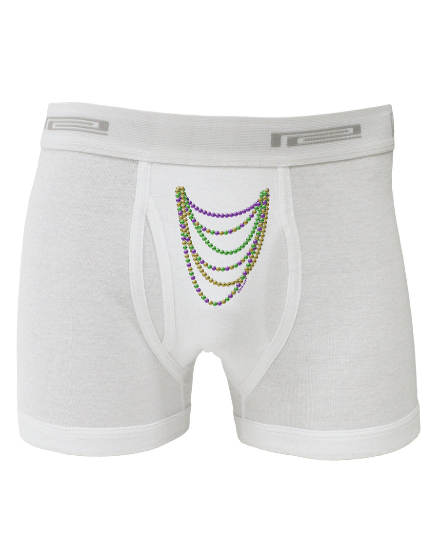 Mardi Gras Beads Necklaces Boxer Briefs-Boxer Briefs-TooLoud-White-Small-Davson Sales