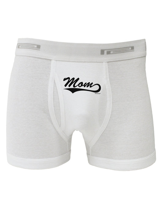 Mom - Sports Tail Script Boxer Briefs by TooLoud-Boxer Briefs-TooLoud-White-Small-Davson Sales