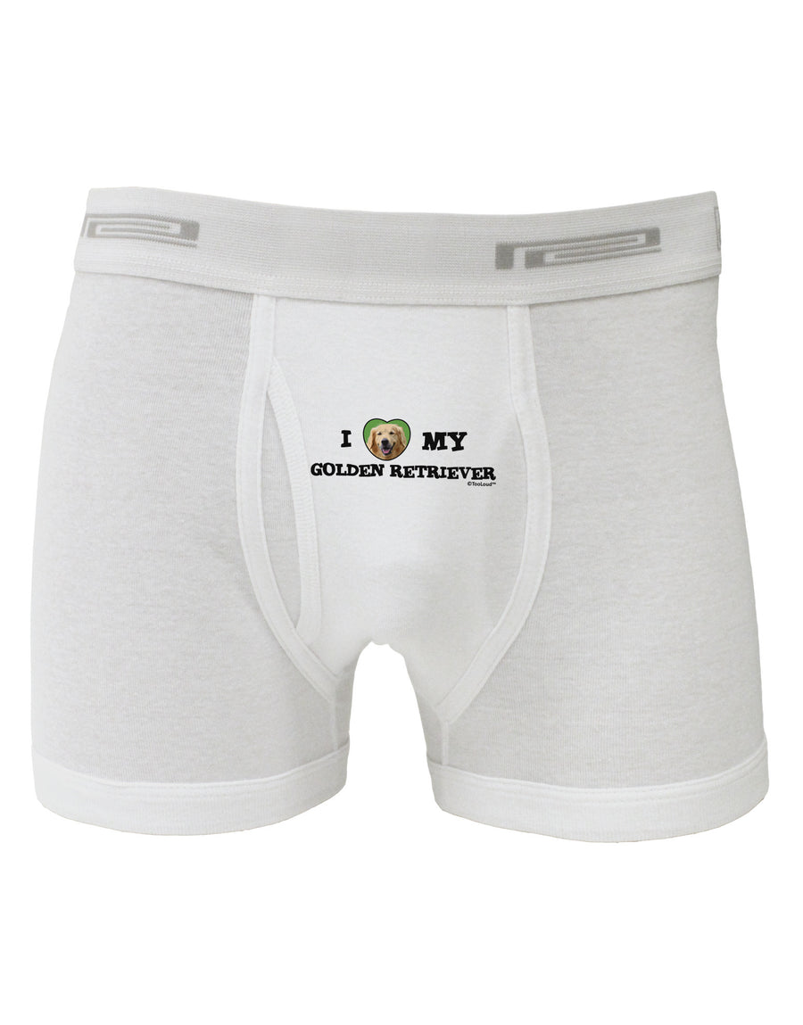 I Heart My Golden Retriever Boxer Briefs-Boxer Briefs-TooLoud-White-Small-Davson Sales