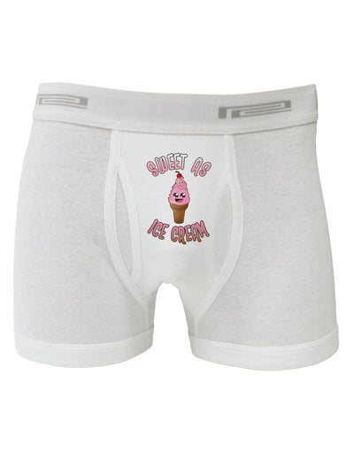 Cute Ice Cream Cone - Sweet As Ice Cream Boxer Briefs-Boxer Briefs-TooLoud-White-Small-Davson Sales