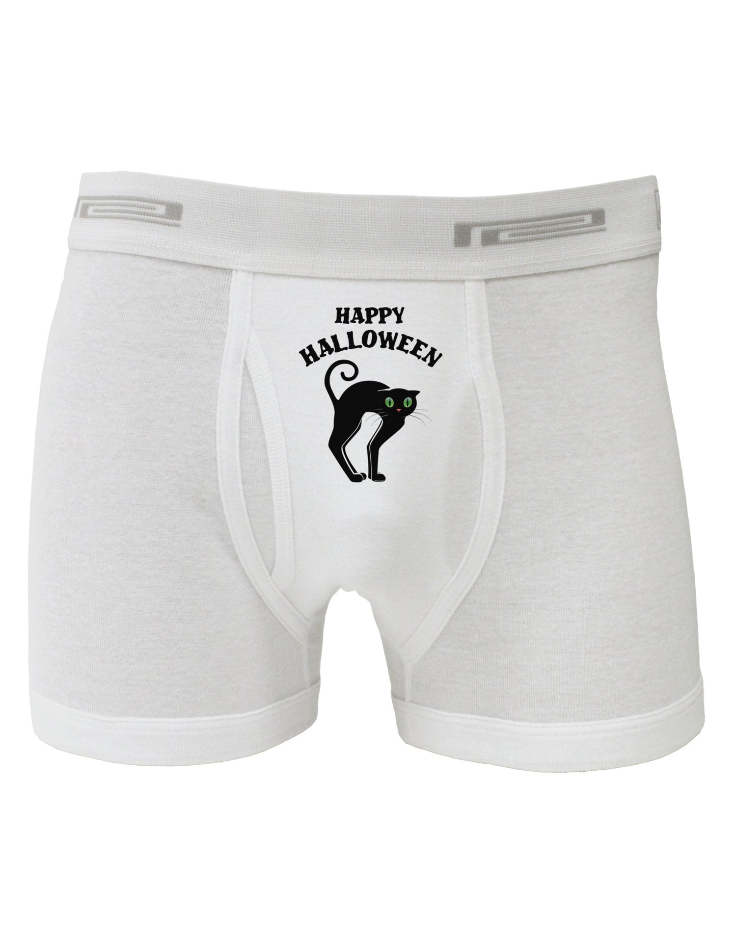 Happy Halloween Cute Black Cat Halloween Boxer Briefs-Boxer Briefs-TooLoud-White-Small-Davson Sales