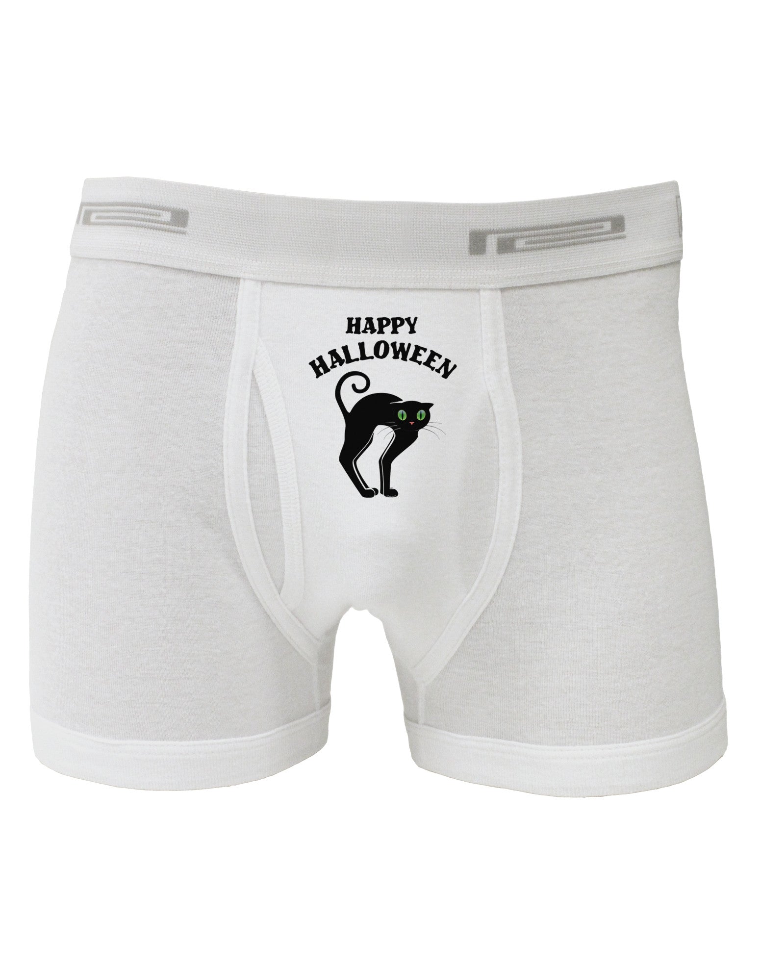 Happy Halloween Cute Black Cat Halloween Boxer Briefs-Boxer Briefs-TooLoud-White-Small-Davson Sales