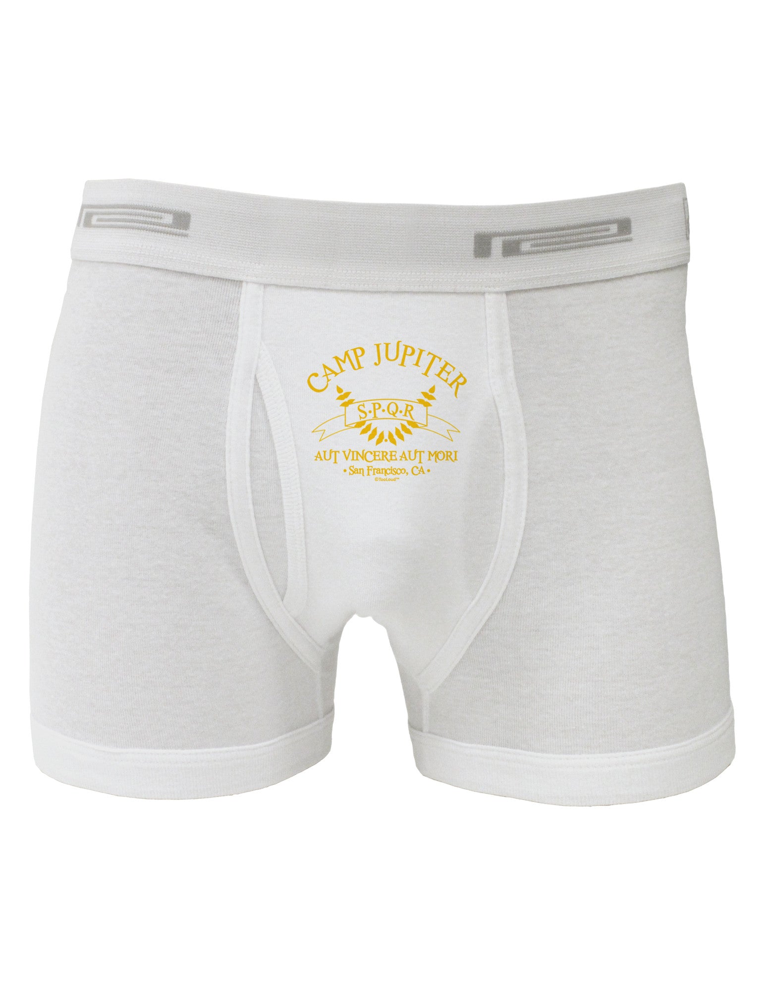 Camp Jupiter - SPQR Banner - Gold Boxer Briefs by TooLoud-Boxer Briefs-TooLoud-White-Small-Davson Sales