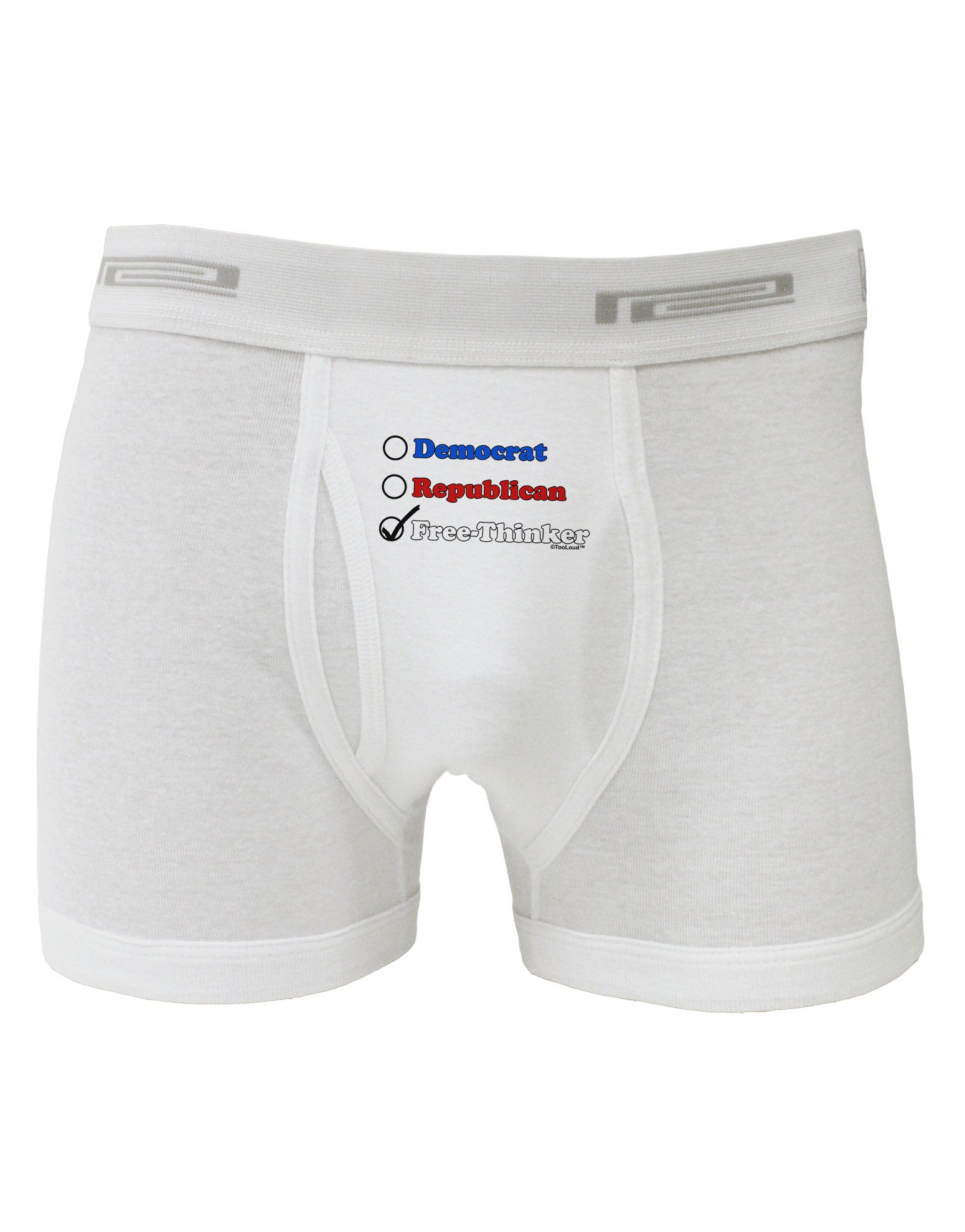 Free Thinker Checklist Boxer Briefs-Boxer Briefs-TooLoud-White-Small-Davson Sales