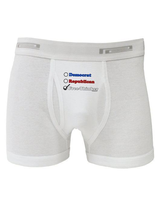 Free Thinker Checklist Boxer Briefs-Boxer Briefs-TooLoud-White-Small-Davson Sales