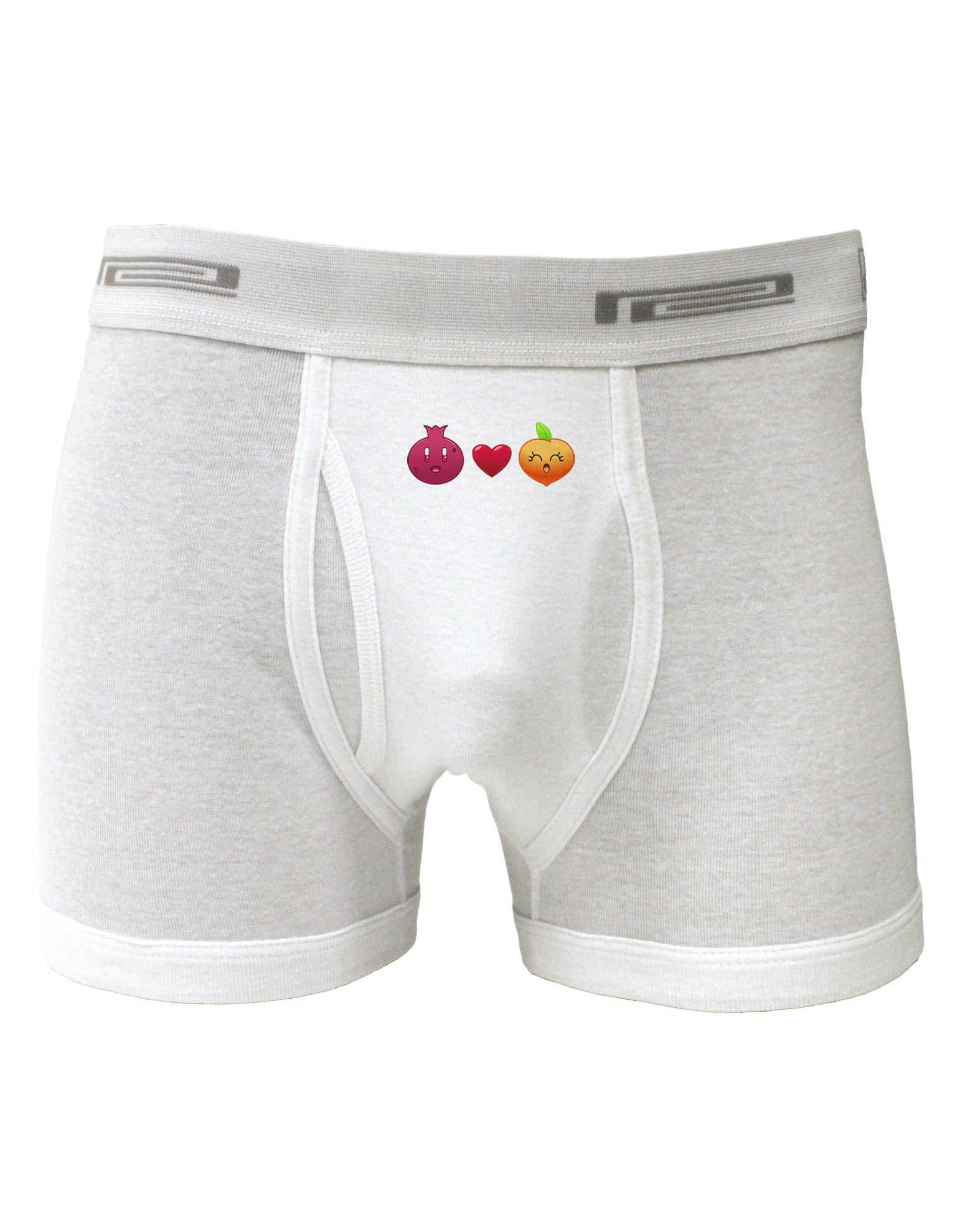 Pomegranate Heart Peach Boxer Briefs-Boxer Briefs-TooLoud-White-Small-Davson Sales