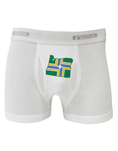 Portland Oregon Flag Boxer Briefs-Boxer Briefs-TooLoud-White-Small-Davson Sales