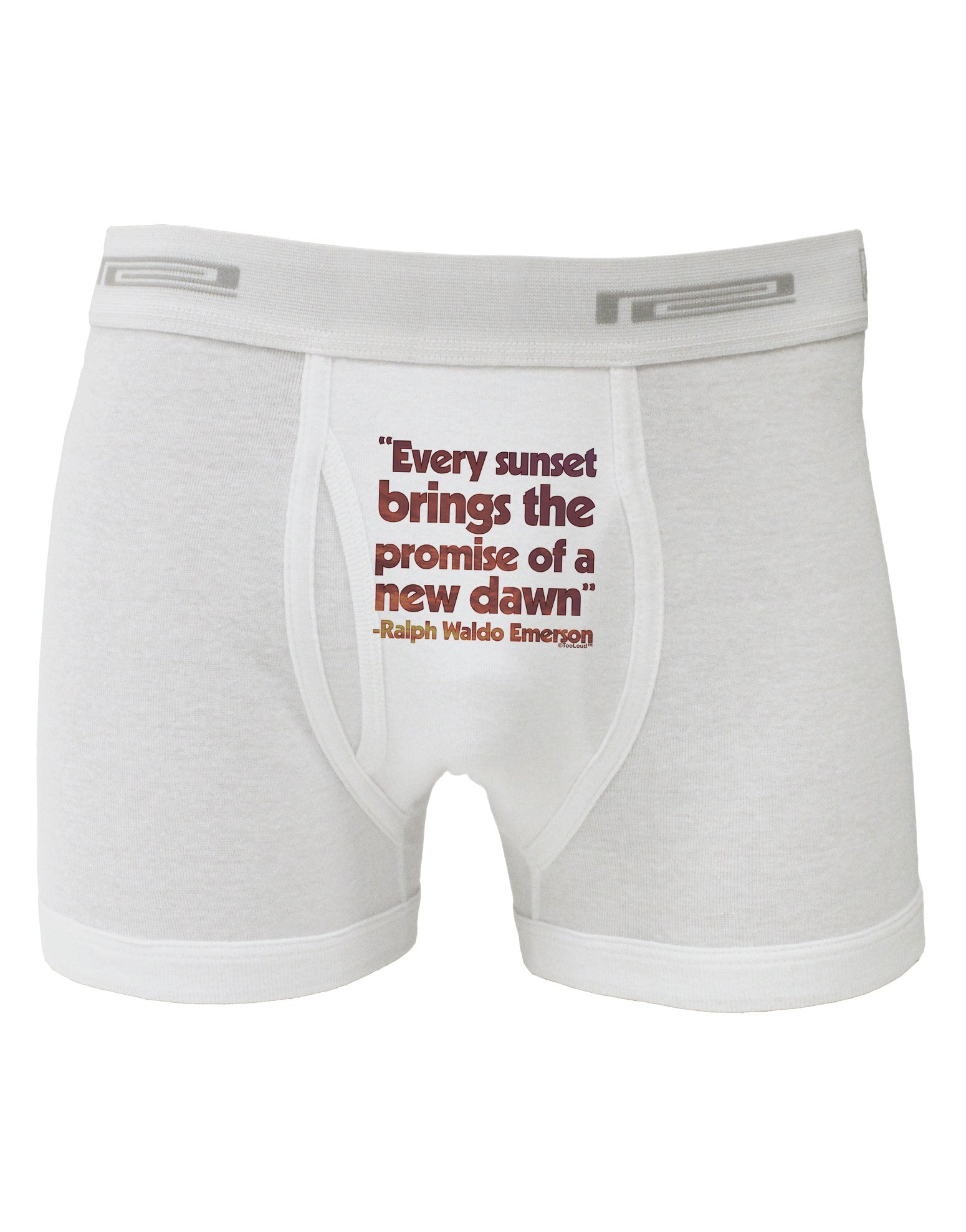 Emerson Sunset Quote Boxer Briefs-Boxer Briefs-TooLoud-White-Small-Davson Sales