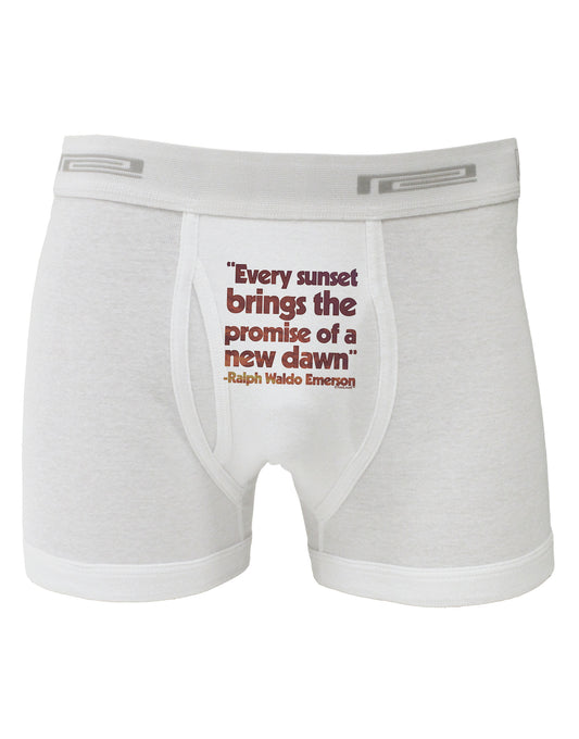 Emerson Sunset Quote Boxer Briefs-Boxer Briefs-TooLoud-White-Small-Davson Sales