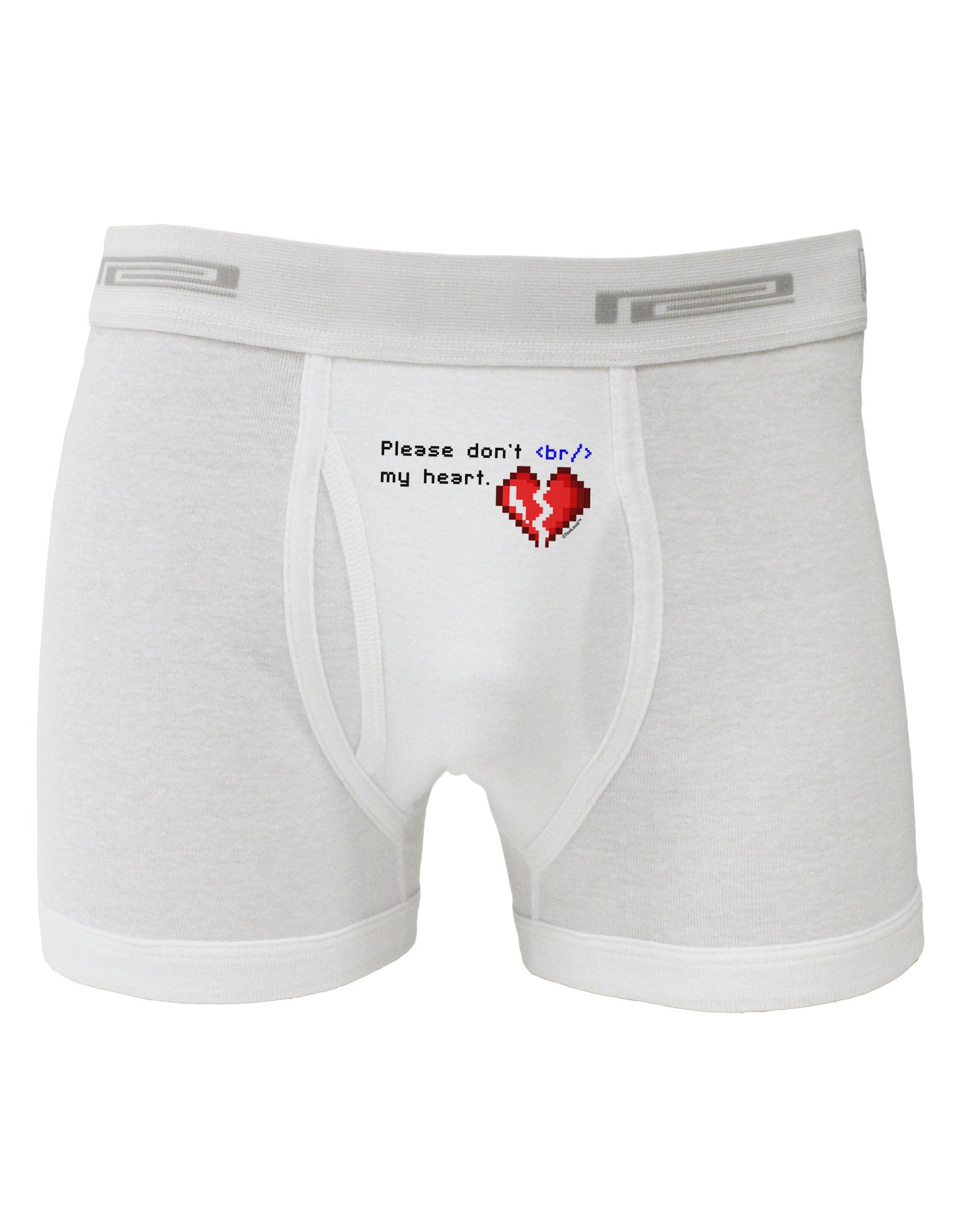 Please Don't Break My Heart Code Boxer Briefs-Boxer Briefs-TooLoud-White-Small-Davson Sales