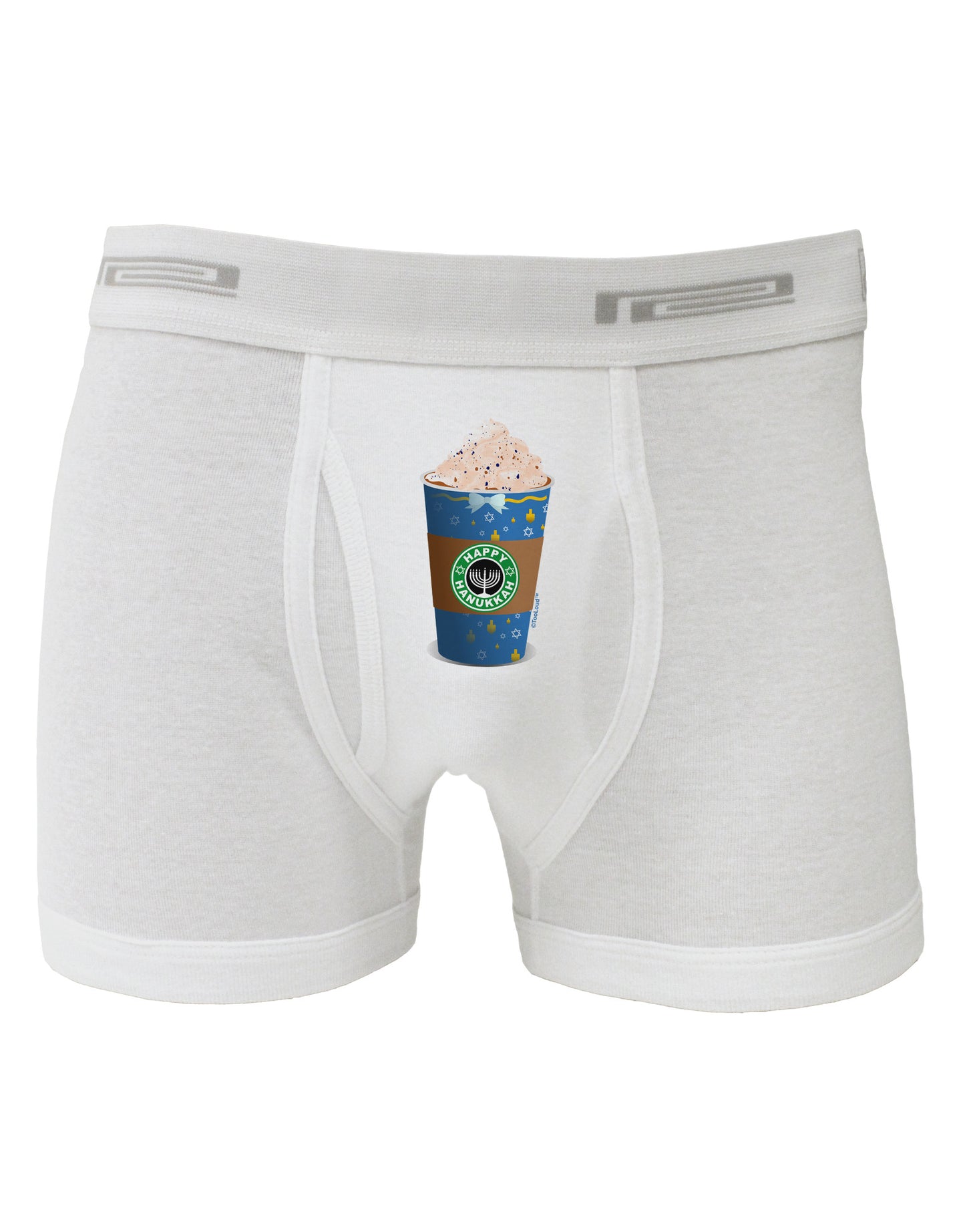 Happy Hanukkah Latte Cup Boxer Briefs-Boxer Briefs-TooLoud-White-Small-Davson Sales